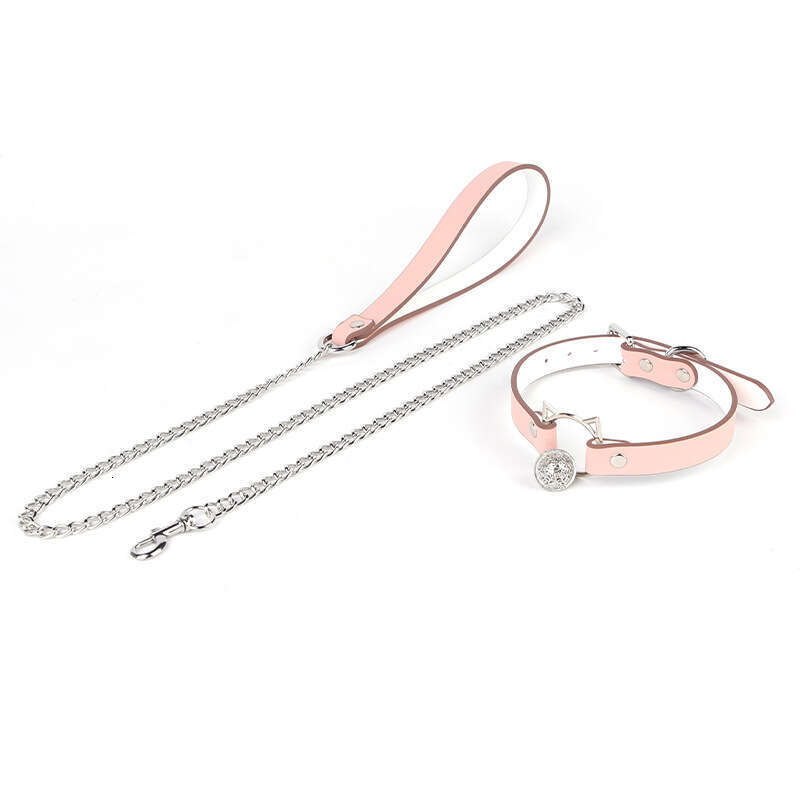 SM Sex Props Cute Cat Bell Collar Dog Slave Training PU Traction Collar Alternative Sex Supplies Delivery