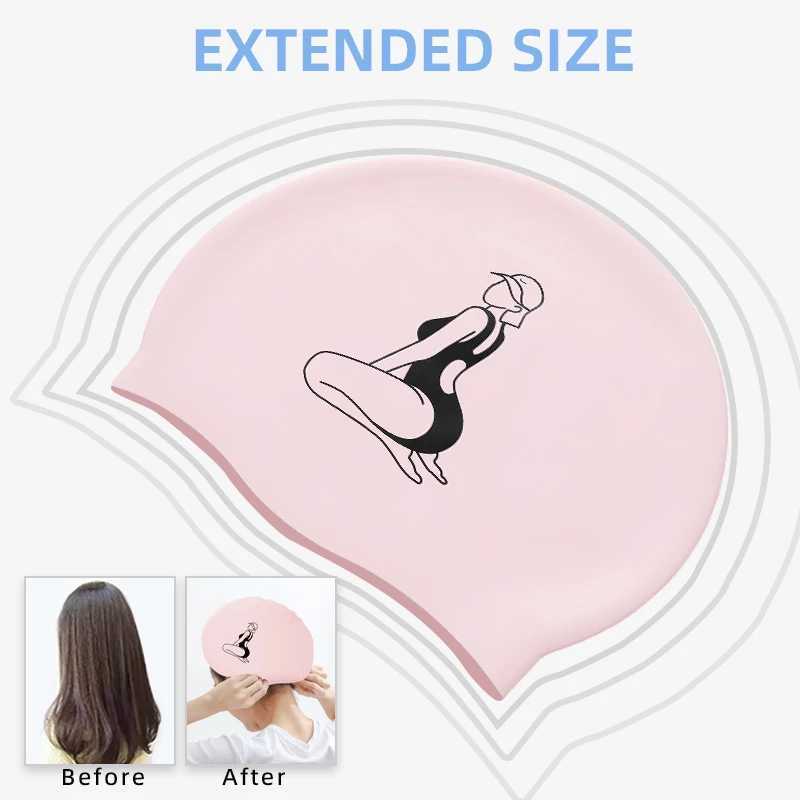 Swimming cap adult fashionable swimming cap for swimming pool CL241009