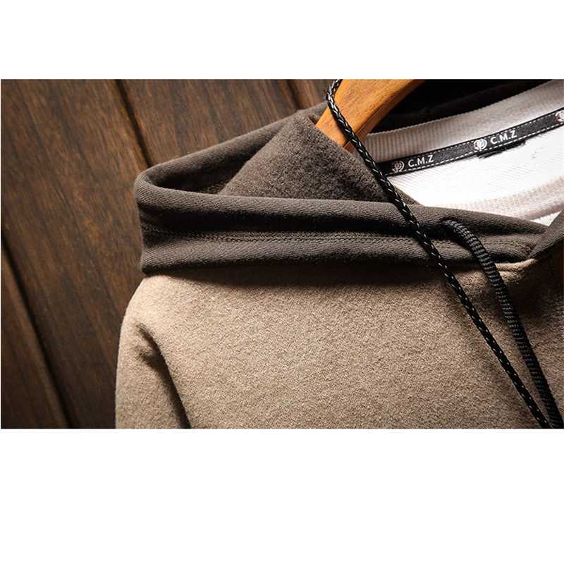 Men's Hoodies Sweatshirts Fashionable streetwear mens sportswear loose warm multi-color hooded sweatshirt autumn patch work Sudadera Hombre Q2410