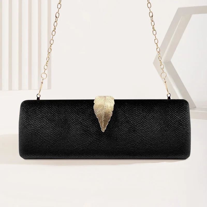 Velvet Womens Wedding Dinner Clutch Bag Laves Clutch Long Wallet Dinner Wallet with Chain 241008
