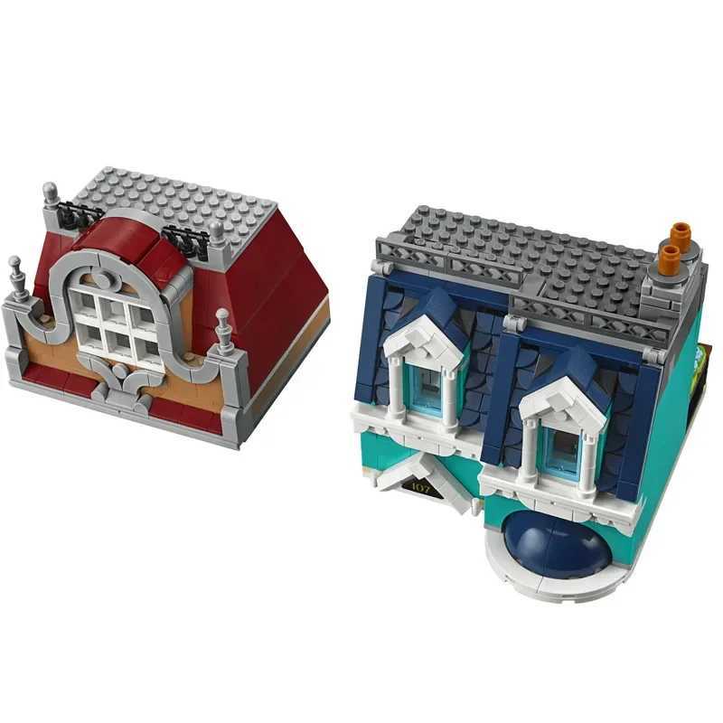 Blocks MINI Figures Bookshop Toy Bookstore Architecture City StreetView Building Blocks Bricks Christmas Gift Compatible 10270 z241009