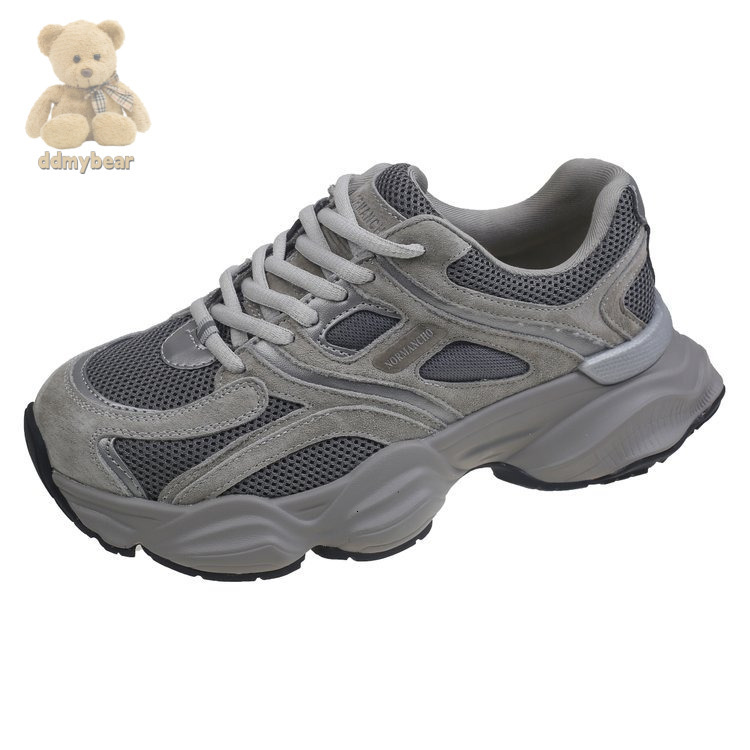 Ddmybear Genuine Leather Dad 2024 Spring New High Heels Thick Sole Breathable Versatile Running Casual Sports Shoes Chinese Brand Shoes F1011-94