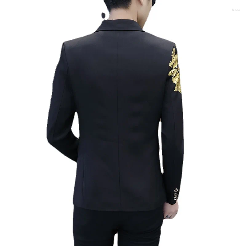 Men's Printed Gilded Casual Blazers Slim Fit Youth Styles | 2024 B4