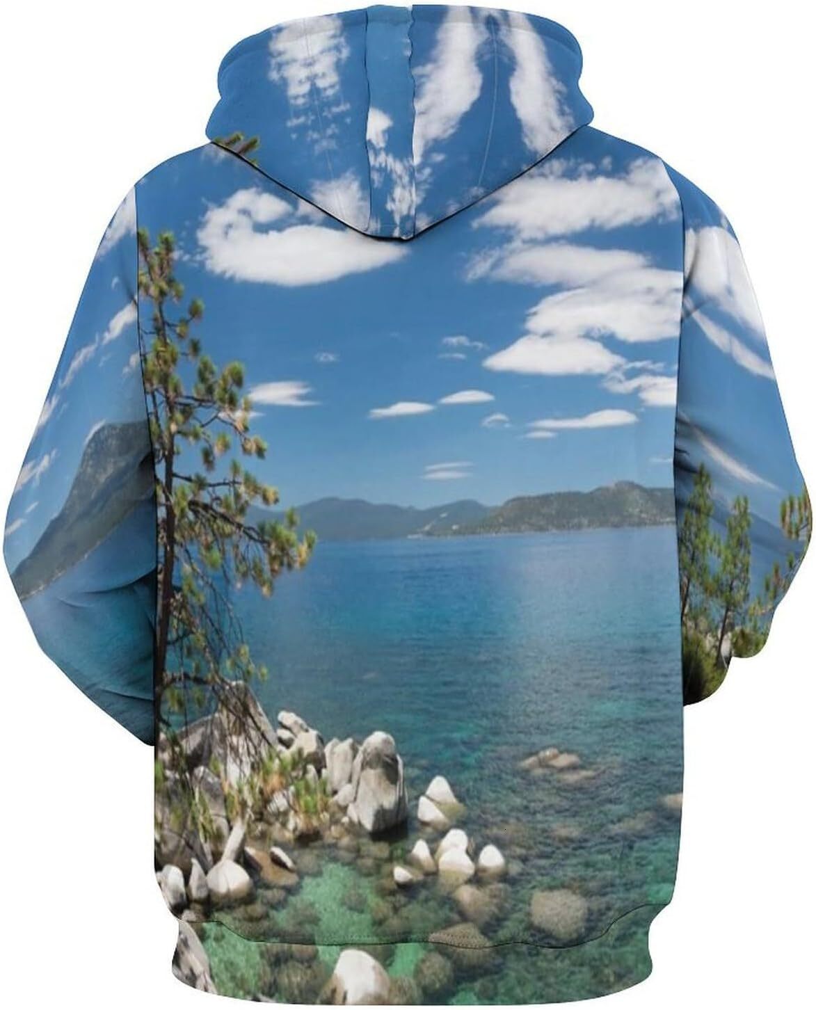 Hoodie for Mens Womens Mens Unisex Novelty Hoodies Mountain and Lake Panorama Banff National Park Alberta Canada Hooded Sweatshirt Graphic