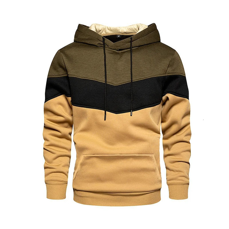 Spring Autumn Mens Hoodies Color Striped Slim Hooded Sweatshirts Coats Male Casual Sportswear Streetwear Drop 240930