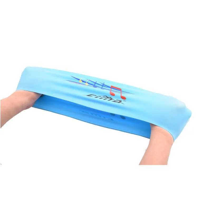 Womens swimming cap silicone oversized long hair womens waterproof large-sized swimming cap used for protecting the ear cups of womens diving equipmen