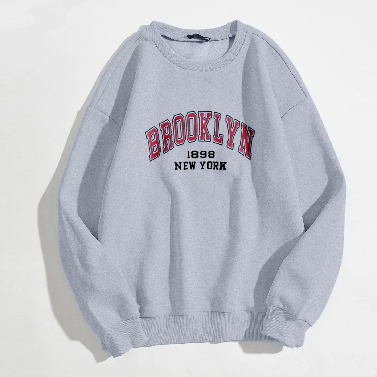 Men's Hoodies Unisex Printed Crewneck Sweatshirt - Solid Color, Oversized Fit for Warmth