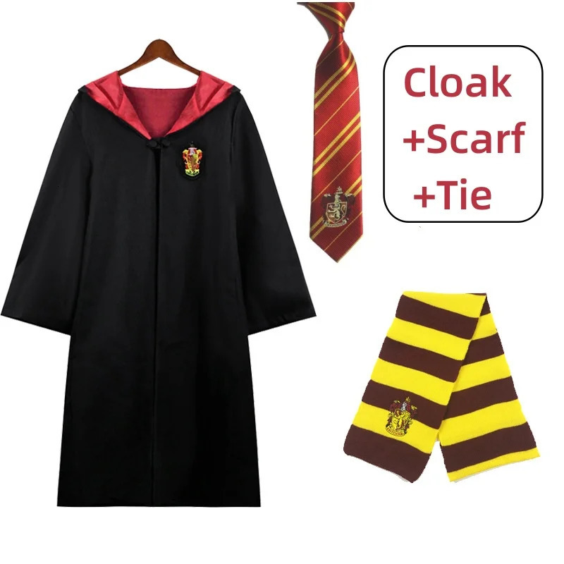 Magic School Magic Costume Set Mens Shawl Tie Role Play Adult ren Halloween Christmas Prop Gift 241009