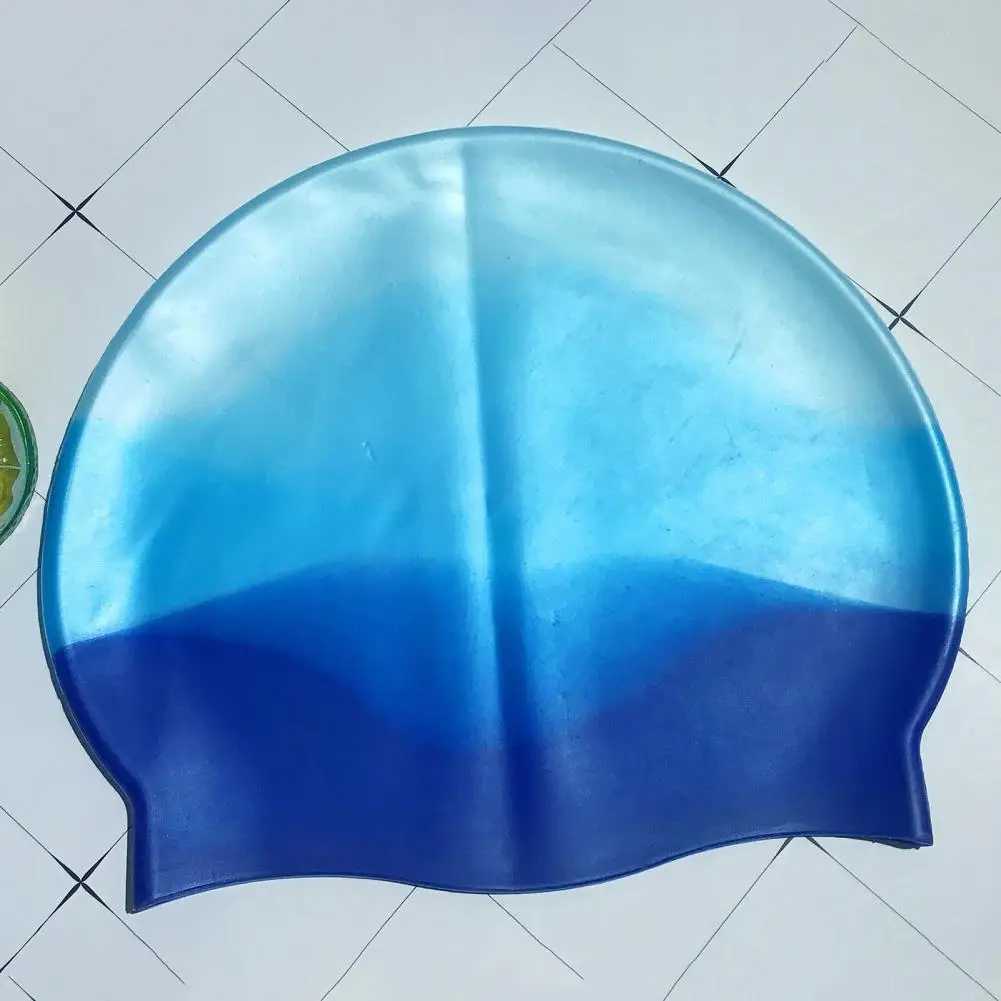 Swimming cap soft unconstrained lightweight contrasting color womens swimming cap swimming cap CL241009