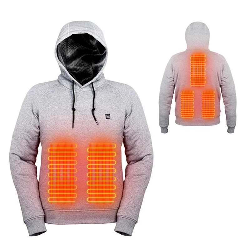 Men's Hoodies Sweatshirts 2022 Outdoor Electric USB Hot Sweater Mens Winter Warm Clothing Charging Hot Jacket Sportswear Q241009