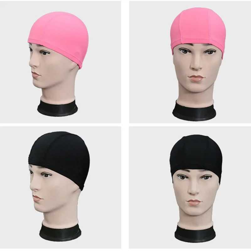 Ultra thin shower cap no size comfortable swimming cap suitable for men and women elastic nylon earmuffs long hair swimming cap CL241009