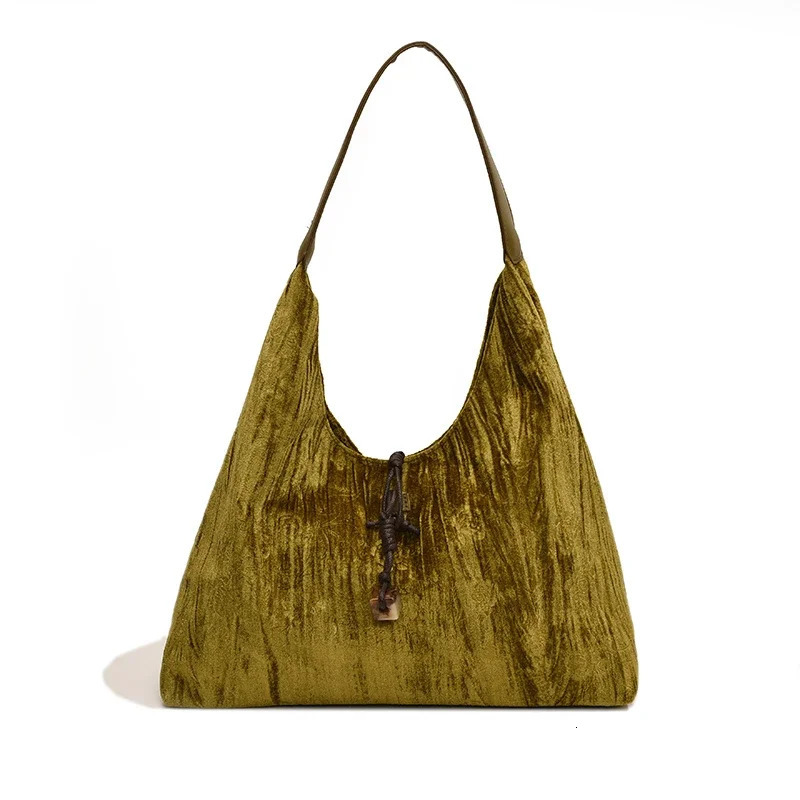 Leisure Velvet Bamboo er Style Shoulder Bag 2024 Selling Fashion Large Capacity Elegant Handbag 241008