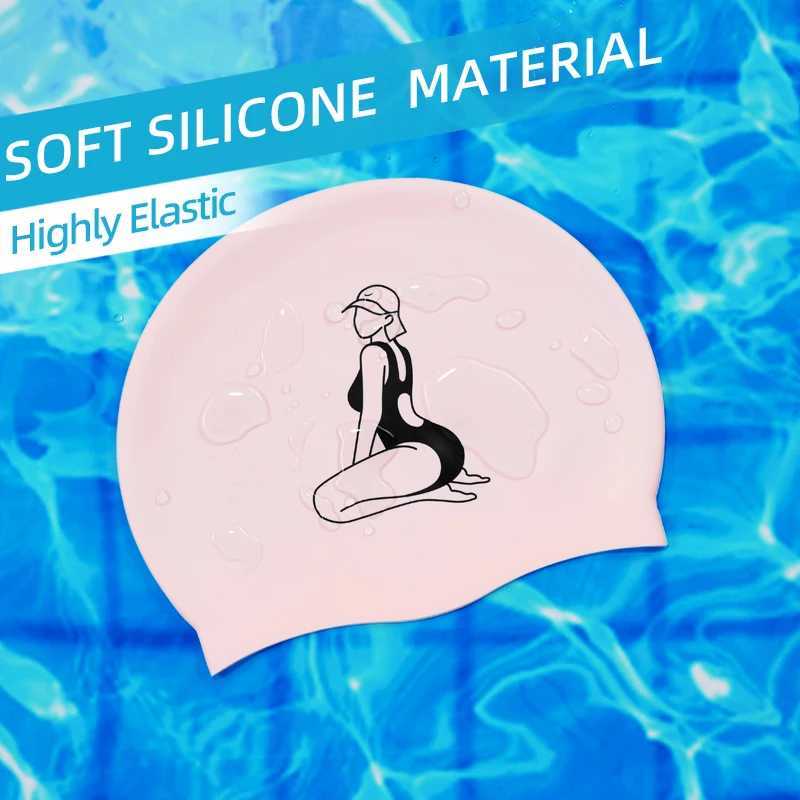 Swimming cap adult fashionable swimming cap for swimming pool CL241009