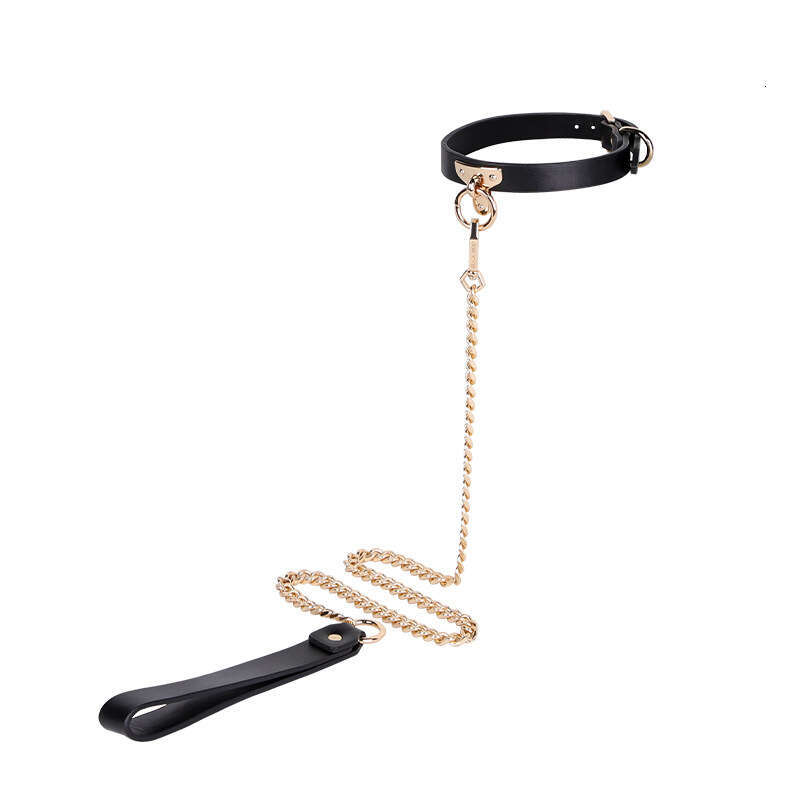 High end SM prop set of four pieces, genuine leather traction collar, binding and restraint handcuffs, fun leather patties, adult products