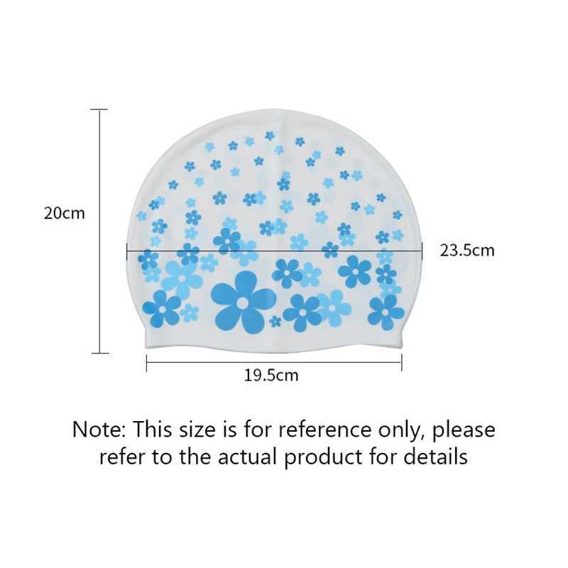 Waterproof silicone swimming cap for women high elasticity and flexible protection ear hair swimming pool cap CL241009