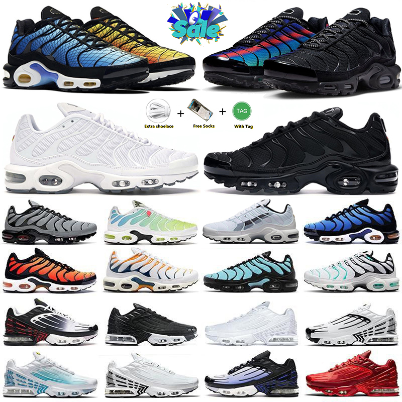 Designer Tn Plus Running Shoes 3.0 tns Triple Black White Green Royal Blue Unity 25th Anniversary Men Women Metallic Silver Grey Reflective Trainers Sports Sneakers