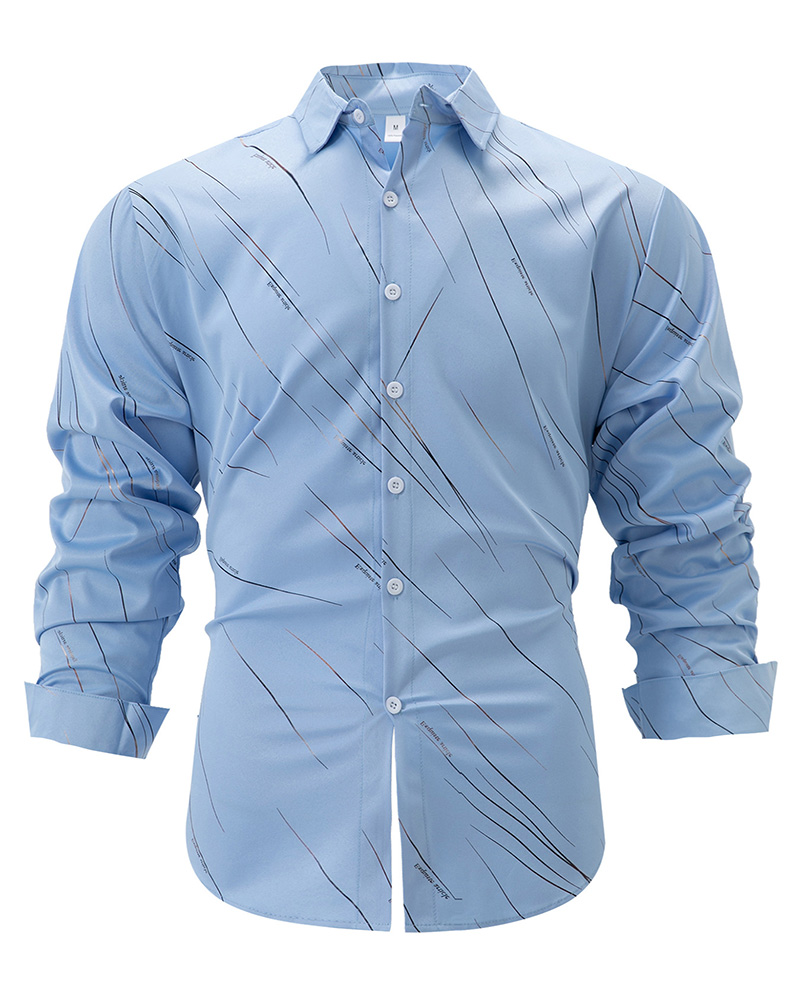 Mens Print Breathable Casual Blouse T-shirts Long Sleeve Tops 2024 Spring Summer Fashion High Quality Cotton T-Shirt Streetwear Hip Hop Style Hawaiian