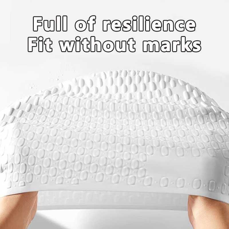 Silicone water droplet swimming cap adult enhanced bubble swimming cap super elastic waterproof earmuffs CL241009