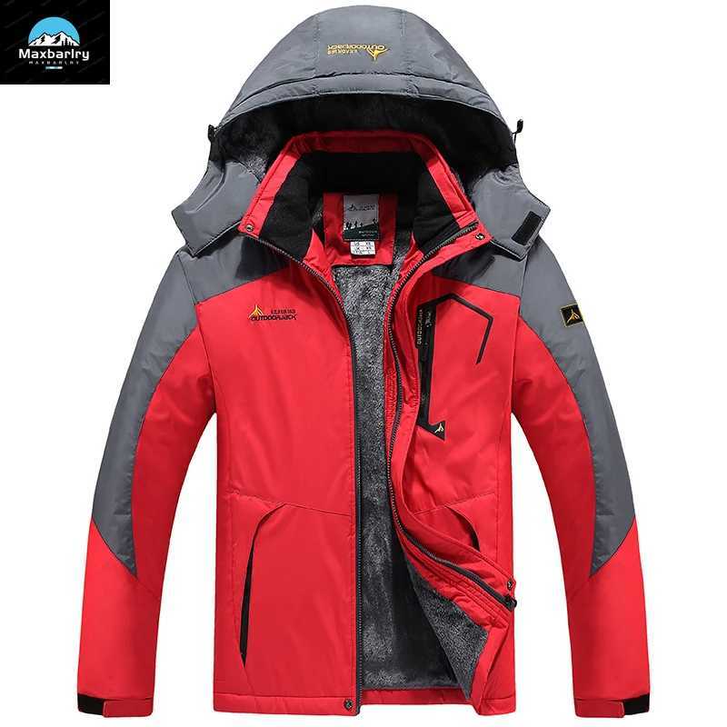 2020 Winter Outdoor Jacket Men Thick Warm Velvet Coat Mens Windproof Hooded Jackets Casual Hiking Mountaineering Outerwear 9XL LX241009