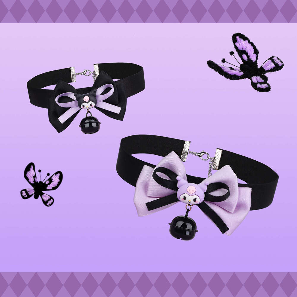 SM Sex Toys Kuromi Cartoon Binding Bell Collar SM Bow Sex Collar Alternative Adult Products