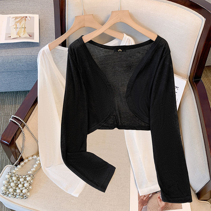 150Kg Plus Size Women's Bust 142 Summer Shawl Long Sleeved Cardigan Jacket Outerwear With Sunscreen Top 4Xl 5Xl 6Xl 7Xl 8Xl