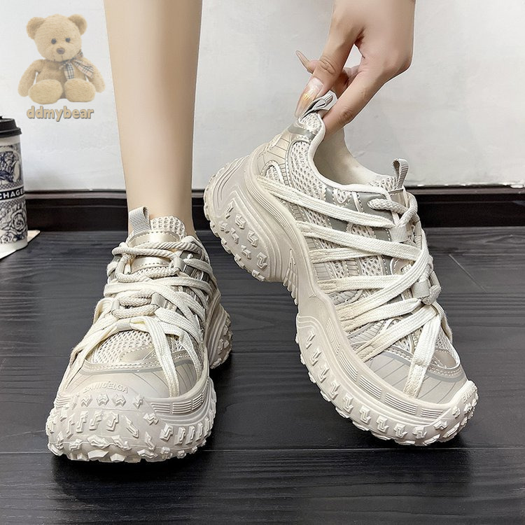 Ddmybear Short Paris Dad For Women 2024 New Strap Tire Durian Sole Casual Sports Shoes Chinese Brand Shoes F1011-67