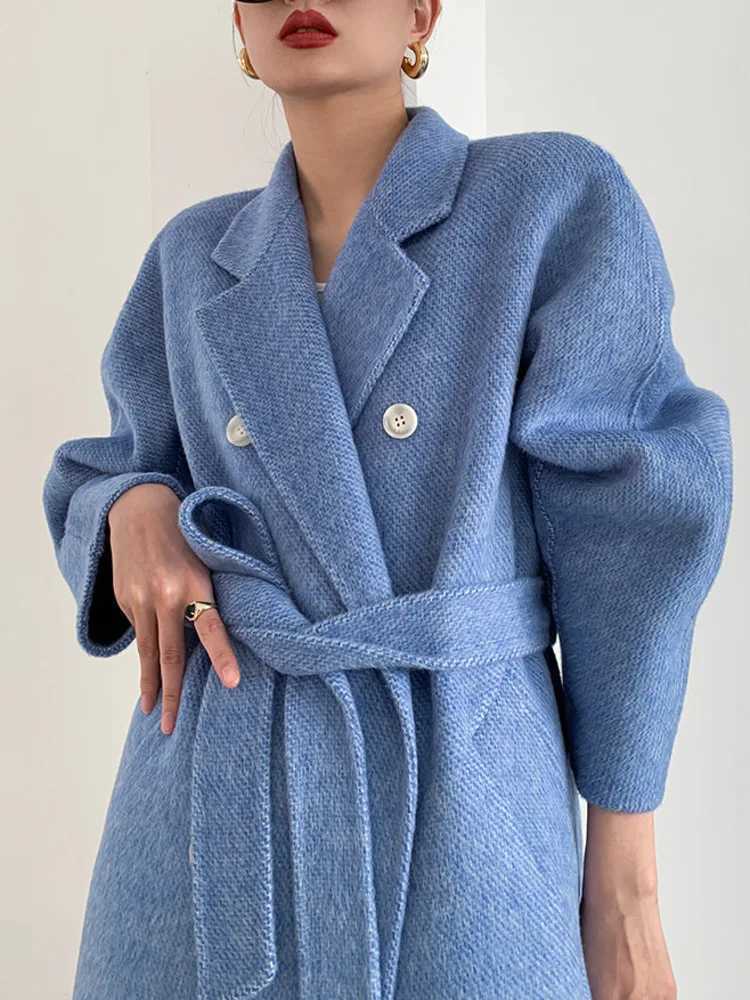 XIWEN Sheep Camel Fleece Double Sided Woolen Coat For Womens Autumn And Winter Hepburn Style 2024 New XF885X241009