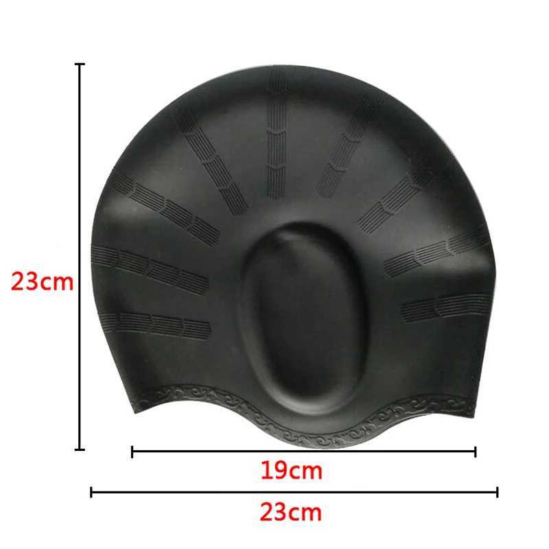 Waterproof swimming cap - high elasticity ear protection large silicone diving cap enhances comfort and durability CL241010