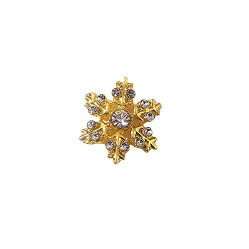20 pieces of Christmas nail alloy gemstone snowflake series charm mixed handmade decoration Japanese style DIY craft accessories 241008