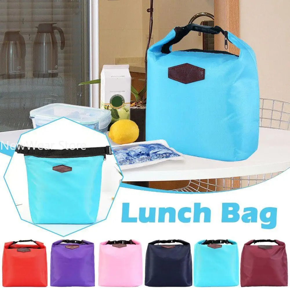 1Pc Thermal Insulated Lunch Bag Portable Oxford Cloth Cooler Lunchbox Storage Carry Picinic Food Tote Insulation Package 240925