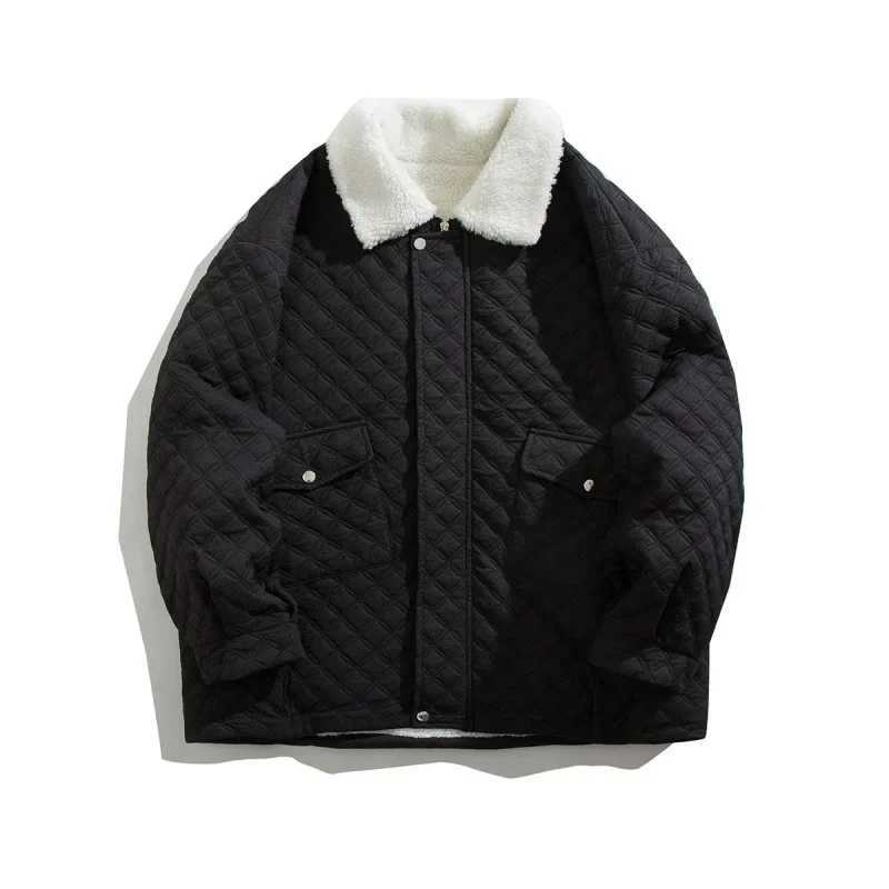 Winter Down Jacket Hong Kong Style Fashionable Loose Fit Oversized Thickened Mens Clothing LX241009