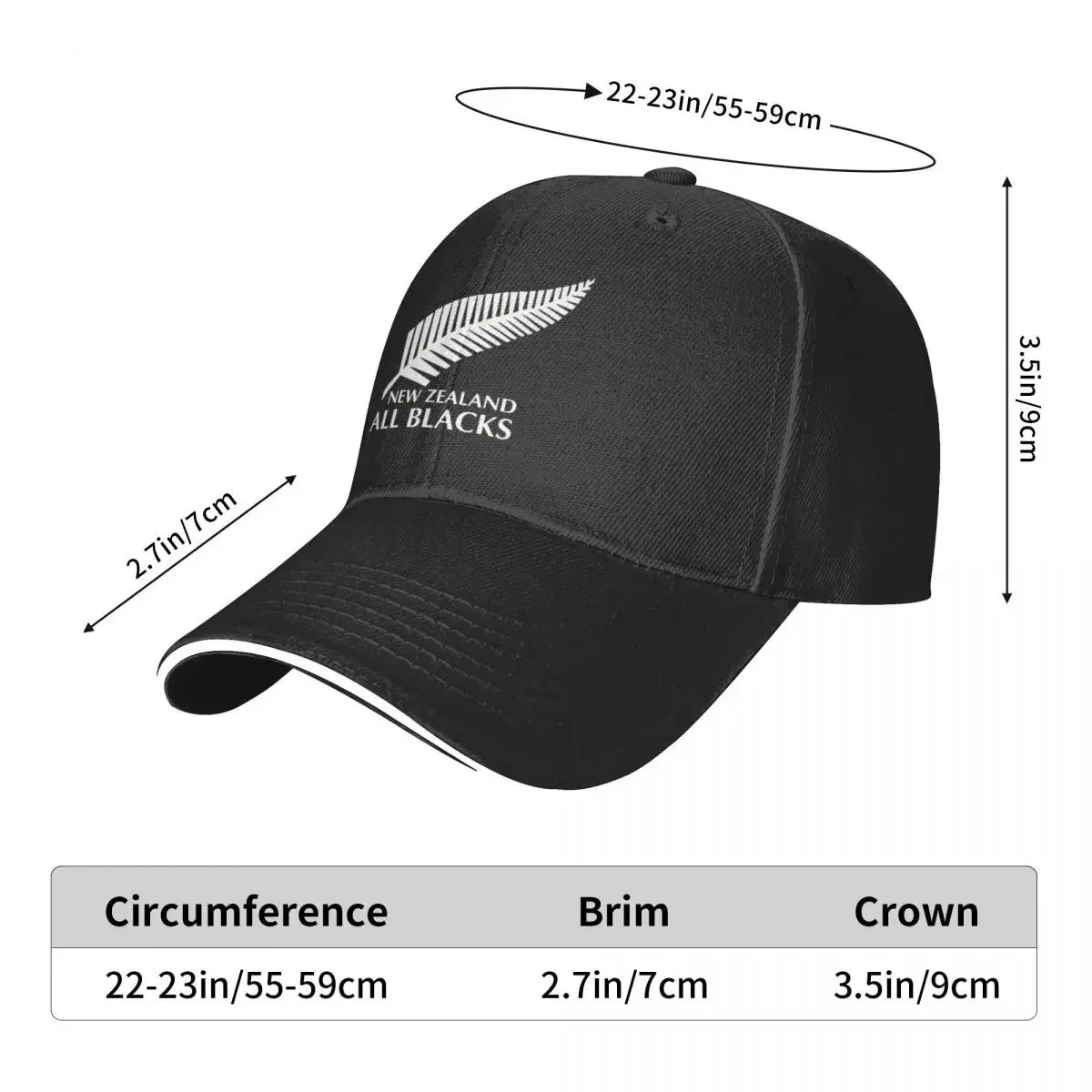 All black rugby baseball cap truck driver cute mens and womens 241009