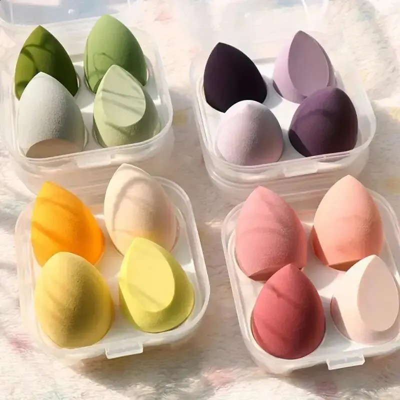 4-piece/set color mixed beauty egg beauty sponge makeup sponge makeup tool basic makeup tool makeup tool 241008