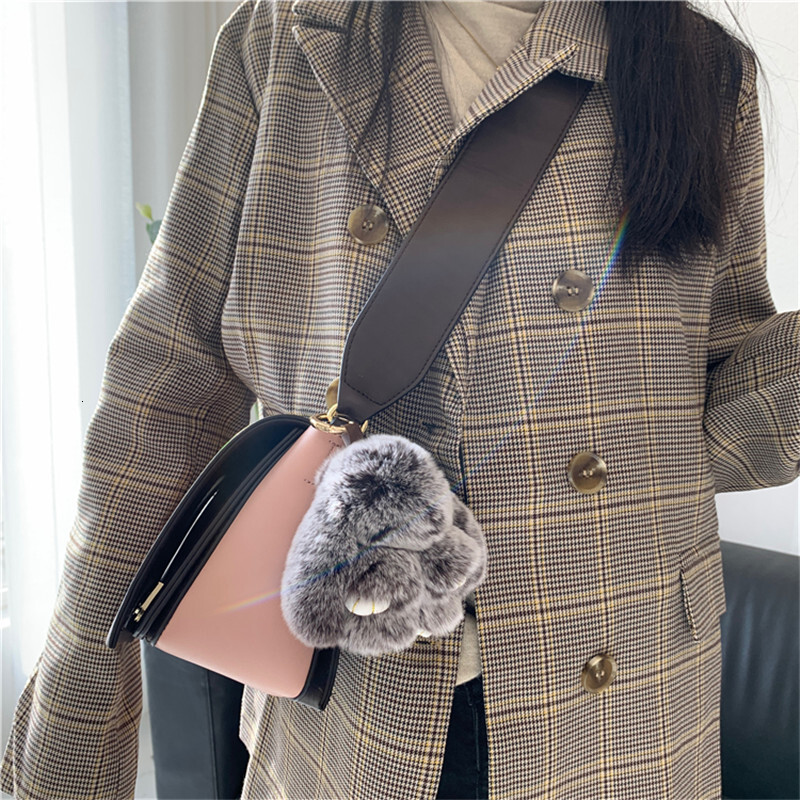 Mini Real Rex Bunny Toy Doll Keyring Tote Bag Charm 10Cm Fur Rabbit Keychain Car Pendant