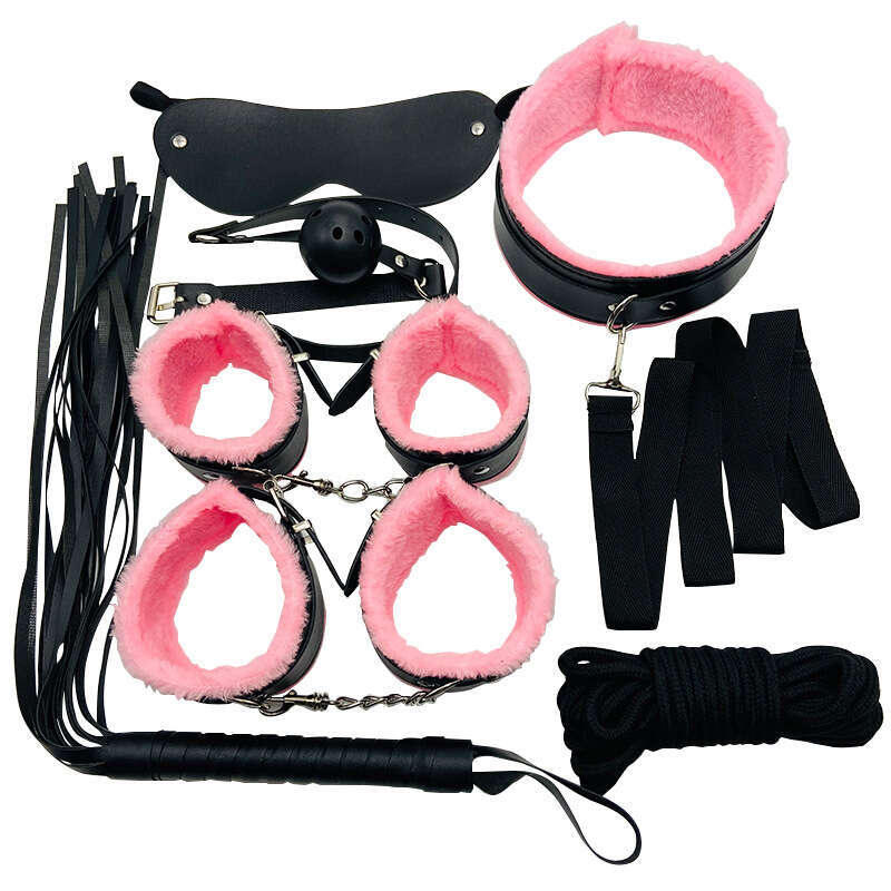 SM Fun Seven Piece Set Training Binding Binding Set flirting adult products alternative props handcuffs nipple clip collar