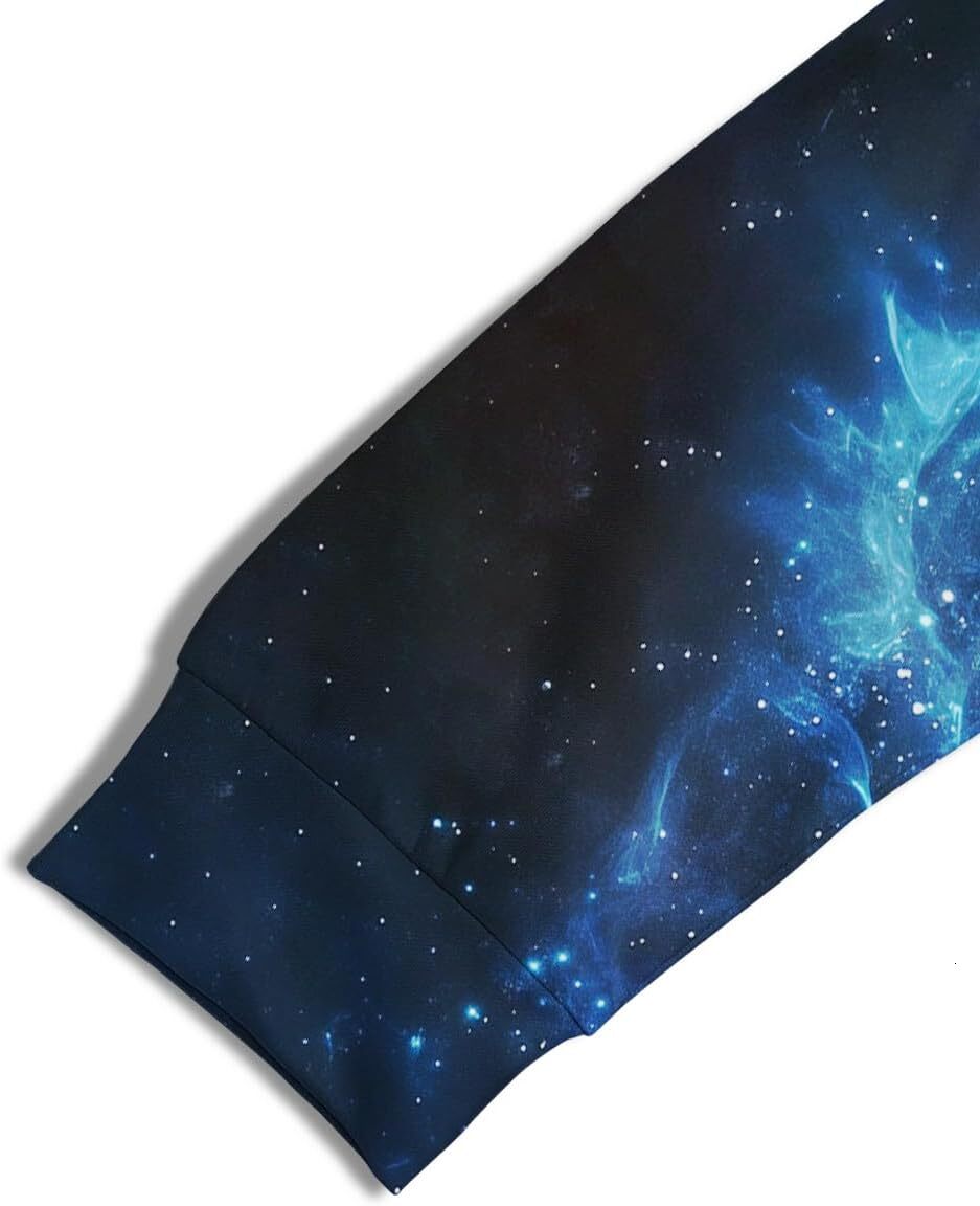 Hoodie for Mens Novelty 3D Eagle Print Hoodie Galaxy Colors Theme Animal Graphic Hoodies Pullover Sweatshirt Graphic Hoodies sweatshirt tracksuit