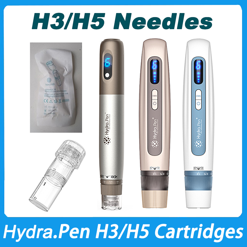 Hydra.Pen H5 Needle Cartridges 12 Pins 24Pin 36 Pin Nano HR Nano-HS Hydra Derma Pen H3 MTS Replacement Containable Tips Adjustable Liquid Output 3ml S