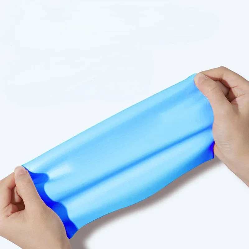 Silicone swimming cap for adults unisex solid color swimming cap pool accessories high stretch shower cap CL241009