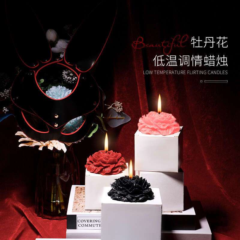SM Props Peony Flower Fun Low Temperature Candle Sex Game Couple Training Drip Wax SM Sex Supplies Hair Replacement
