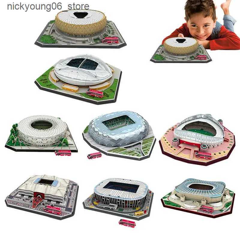 3D Puzzles 3D Soccer Field Model Puzzle Realistic 3D Soccer Stadium Model Puzzle With 8 Different Shapes Easy Installing Jigsaw Puzzle Toys L240910