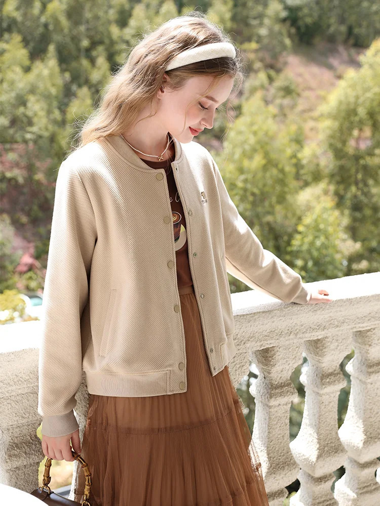 I believe in your womens short coat French embroidered bear winter coat baseball casual cotton dress 2234158344 240930