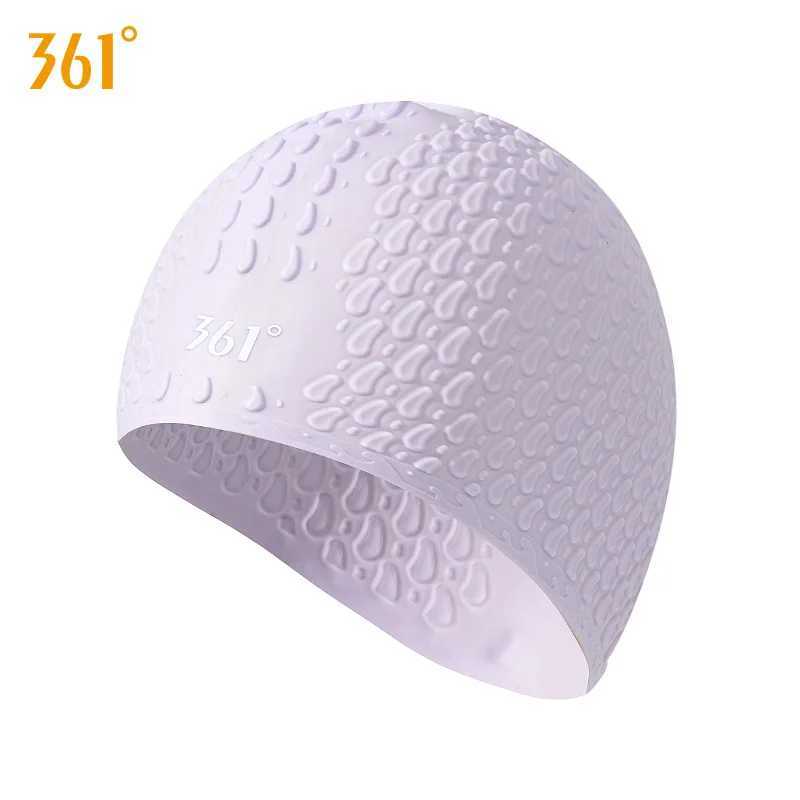 361 adult waterproof flexible silicone ear long hair protection surfing swimming cap Plus size diving cap water sports shower cap CL241009