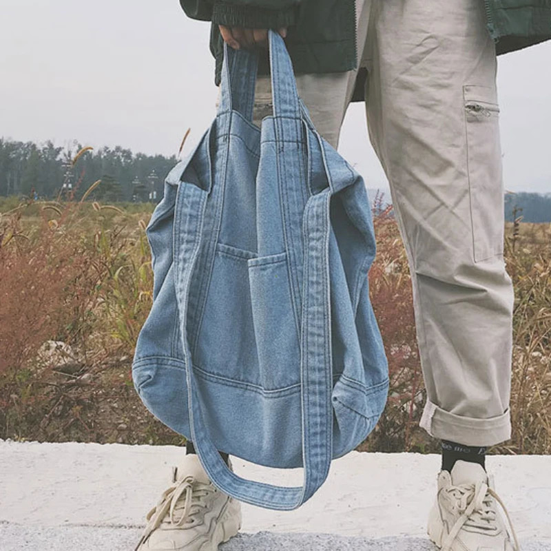 Denim shoulder bag womens shoulder bag Crossbody casual denim bag womens handbag denim Sac A Main Bolsos 241008