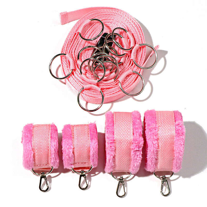 Cross border SM adult sex toys, couple bed binding, restraint strap, plush hand and foot cuffs, training toy set