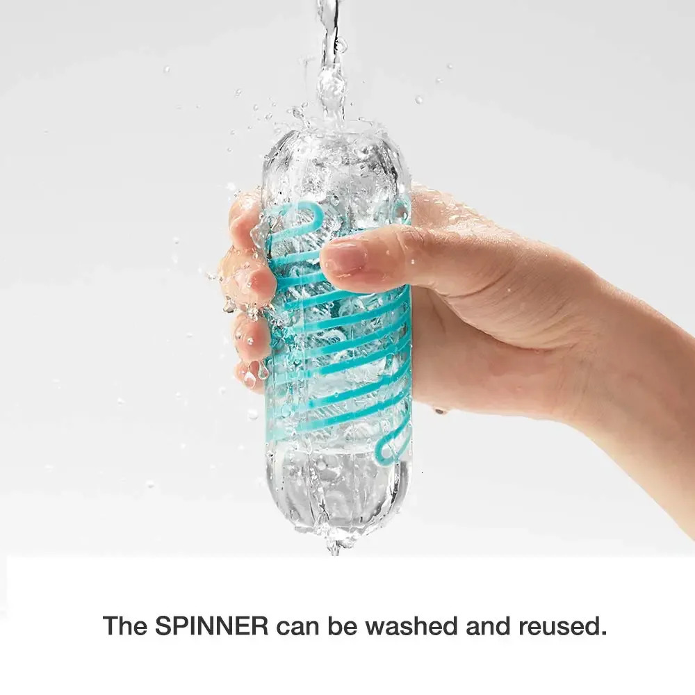 6 Style Cool Cat Reusable Masturbation Silicone True Vagina Cup Sex Toy Summer Rotating Spiral Pocket 240914