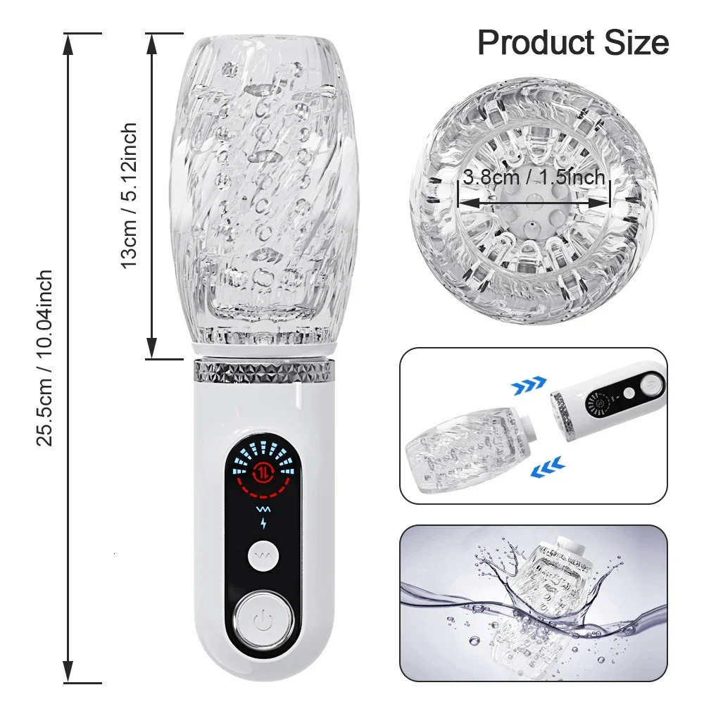 Male Masturbation Cup Automatic Stimulation Rotating Vibration Penile Pump Adult Sex Toy 240914