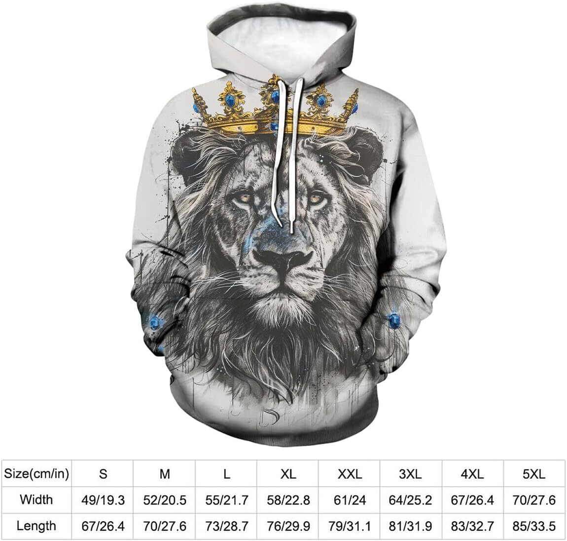 Hoodie for Mens Womens Mens Lion Hoodies 3D Printed Cool Animal Sweatshirt Hooded Casual Long Sleeve Pullover With Pockets Graphic Hoodies sweatshirt 