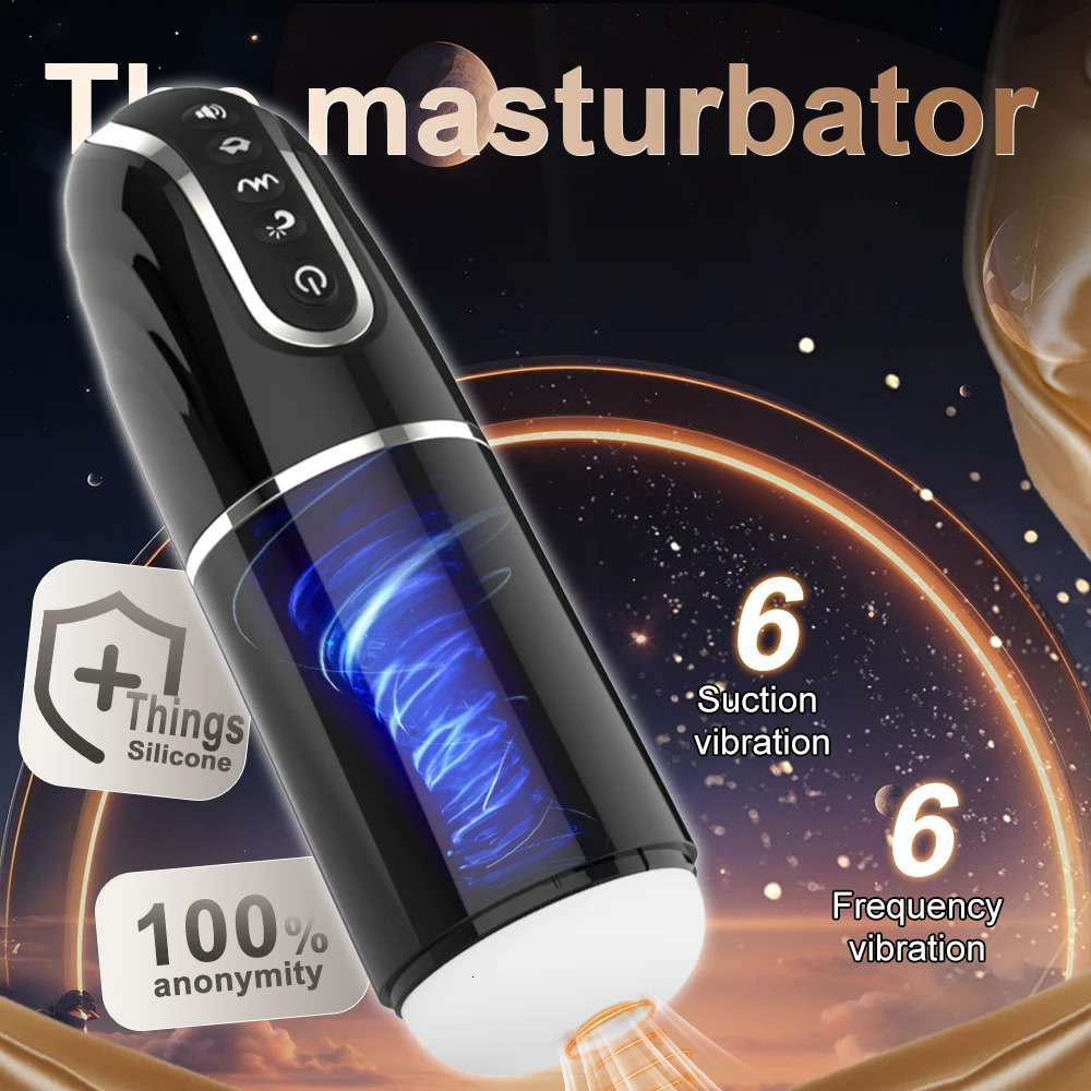 Male Masturbators Automatic Oral Penis Real Vagina Vibrator Masturbation Cup Adult For Men Sex Machine Toys 240914