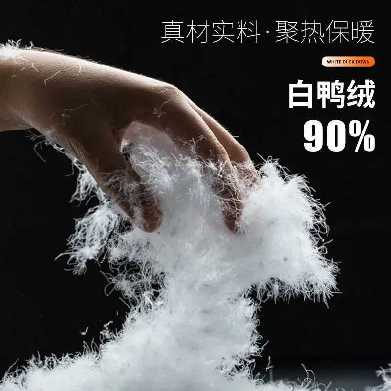 Outdoor Mens Winter Down Coat Hooded 90% White Duck Down Jacket Men Cargo Pockets Hiking Down Outerwear Puffer Jackets JK-039 LX241009