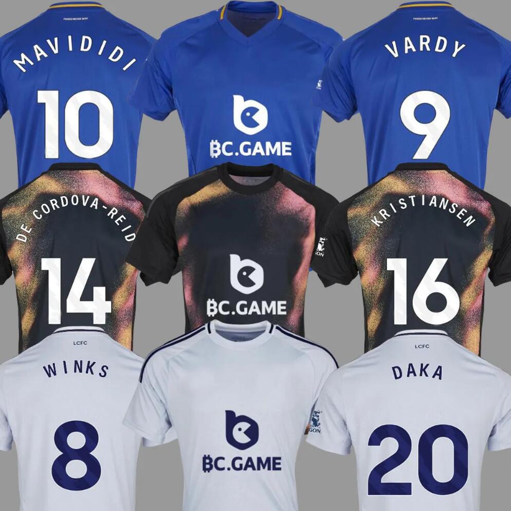 24 25 Leicesters Citys 24 25 Soccer Jerseys home 2024 CHILWELL VARDY MAVIDIDI PEREIRA FATAWU DAKA NDIDI CASADEI MCATEER Football Shirt Uniforms Men Kids Kits